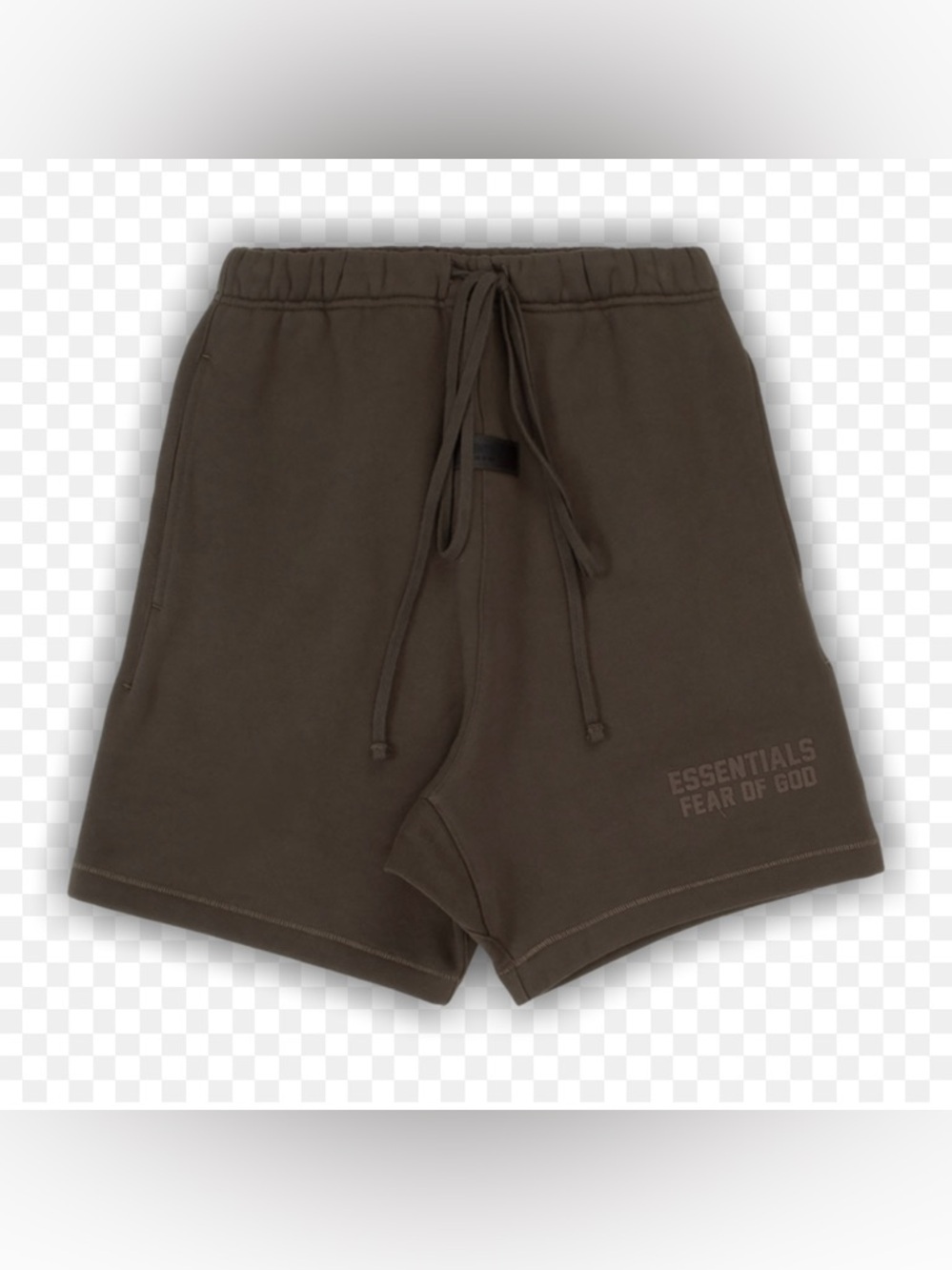 Essentials Men's Brown Drawstring Athletic Shorts